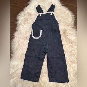 BY THOMAS Vintage Overalls Eyelet Trim And Pocket